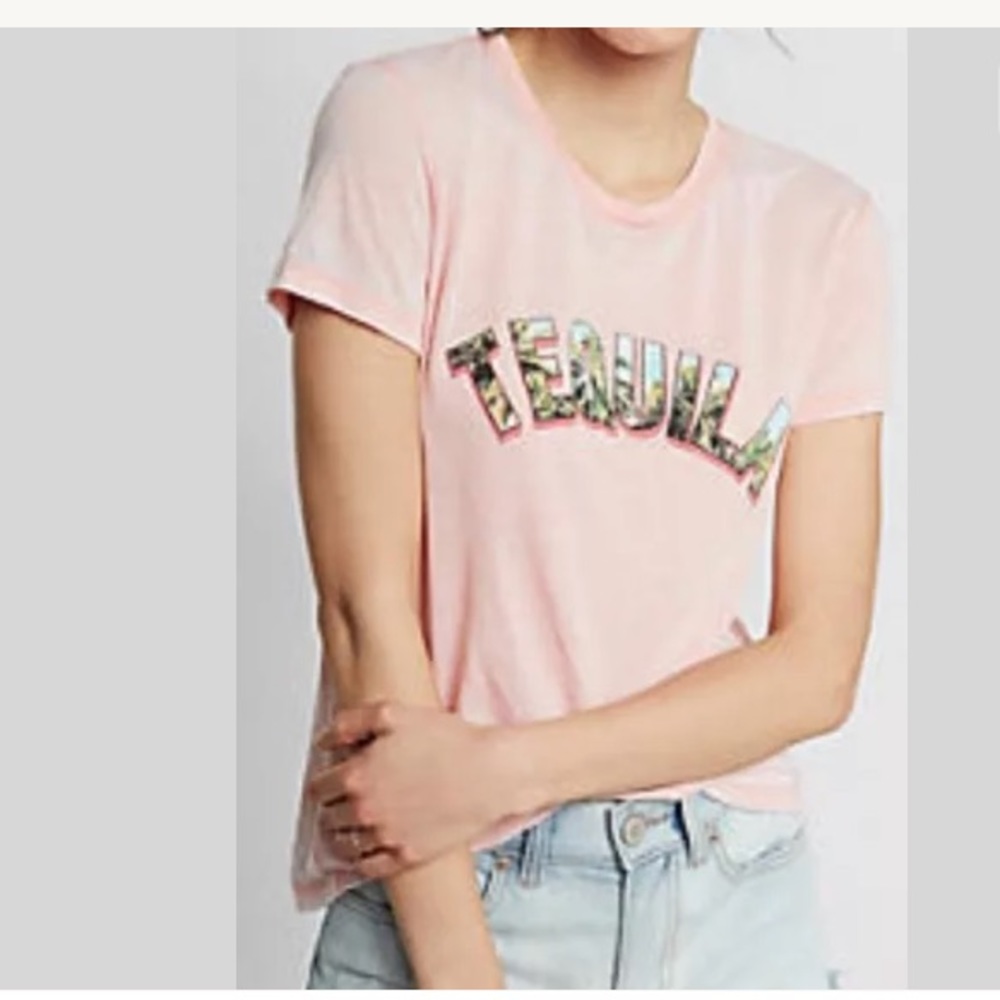 NWT Express Burnout Tequila Crewneck Tee